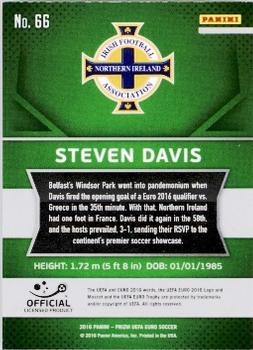 2016 Panini Prizm UEFA Euro #66 Steven Davis Back