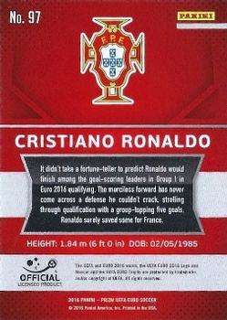 2016 Panini Prizm UEFA Euro #97 Cristiano Ronaldo Back