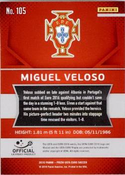 2016 Panini Prizm UEFA Euro #105 Miguel Veloso Back