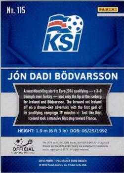 2016 Panini Prizm UEFA Euro #115 Jon Dadi Bodvarsson Back