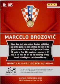 2016 Panini Prizm UEFA Euro #185 Marcelo Brozovic Back