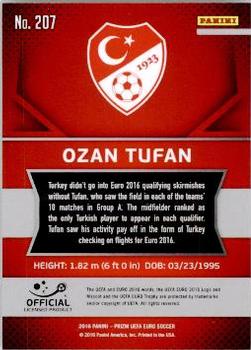 2016 Panini Prizm UEFA Euro #207 Ozan Tufan Back