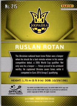 2016 Panini Prizm UEFA Euro #215 Ruslan Rotan Back