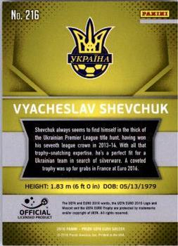 2016 Panini Prizm UEFA Euro #216 Vyacheslav Shevchuk Back