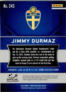 2016 Panini Prizm UEFA Euro #245 Jimmy Durmaz Back