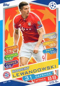 2016-17 Topps Match Attax UEFA Champions League #BAY15 Robert Lewandowski Front