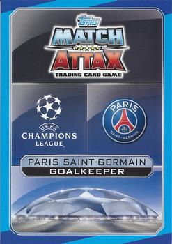 2016-17 Topps Match Attax UEFA Champions League #PSG2 Kevin Trapp Back