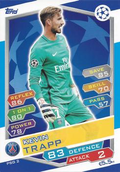 2016-17 Topps Match Attax UEFA Champions League #PSG2 Kevin Trapp Front
