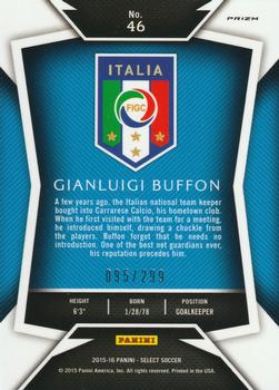 2015-16 Panini Select - Blue Prizm #46 Gianluigi Buffon Back