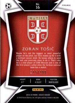 2015-16 Panini Select - Blue Prizm #16 Zoran Tosic Back
