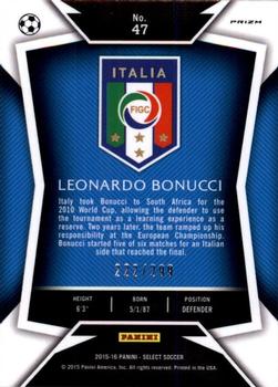 2015-16 Panini Select - Blue Prizm #47 Leonardo Bonucci Back