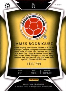 2015-16 Panini Select - Blue Prizm #77 James Rodriguez Back