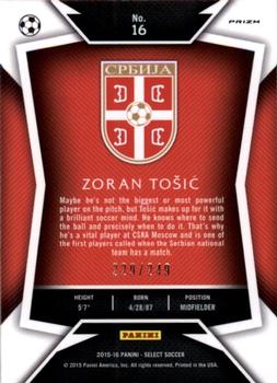 2015-16 Panini Select - Camo Prizm #16 Zoran Tosic Back
