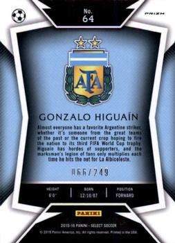 2015-16 Panini Select - Camo Prizm #64 Gonzalo Higuain Back