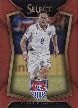 2015-16 Panini Select - Red Prizm #19 Clint Dempsey Front