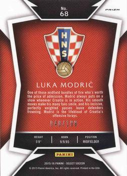 2015-16 Panini Select - Red Prizm #68 Luka Modric Back