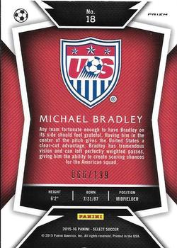 2015-16 Panini Select - Red Prizm #18 Michael Bradley Back