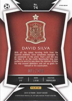 2015-16 Panini Select - Red Prizm #74 David Silva Back