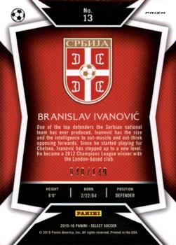 2015-16 Panini Select - Orange Prizm #13 Branislav Ivanovic Back