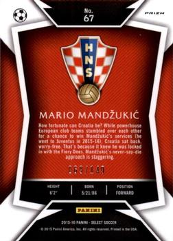 2015-16 Panini Select - Orange Prizm #67 Mario Mandzukic Back