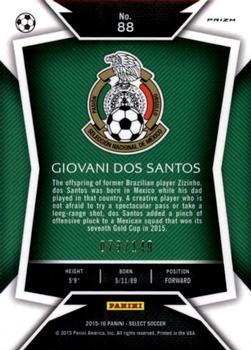2015-16 Panini Select - Orange Prizm #88 Giovani Dos Santos Back