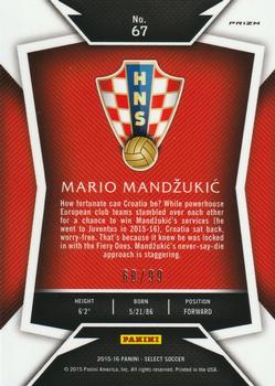 2015-16 Panini Select - Purple Prizm #67 Mario Mandzukic Back