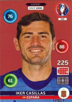 2016 Panini Adrenalyn XL UEFA Euro #113 Iker Casillas Front