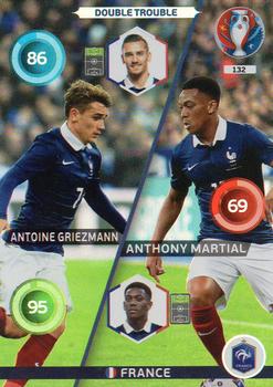 2016 Panini Adrenalyn XL UEFA Euro #132 Antoine Griezmann / Anthony Martial Front