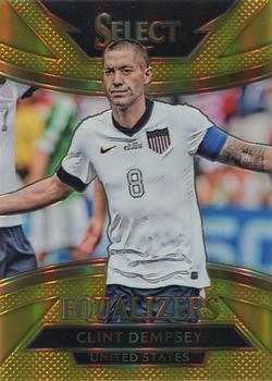 2015-16 Panini Select - Equalizers Gold Prizm #19 Clint Dempsey Front