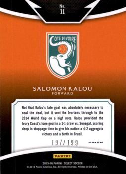 2015-16 Panini Select - Equalizers Red Prizm #11 Salomon Kalou Back