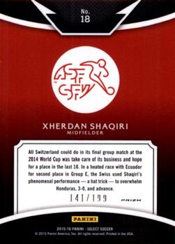 2015-16 Panini Select - Equalizers Red Prizm #18 Xherdan Shaqiri Back