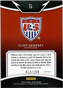 2015-16 Panini Select - Equalizers Red Prizm #19 Clint Dempsey Back