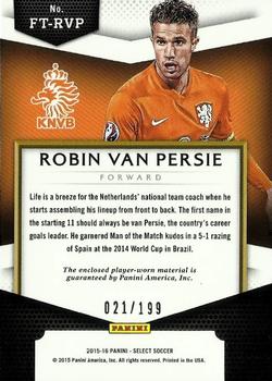 2015-16 Panini Select - First Team Swatches #FT-RVP Robin van Persie Back