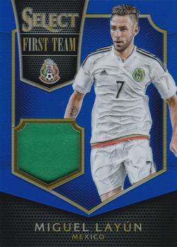 2015-16 Panini Select - First Team Swatches Blue Prizm #FT-LYN Miguel Layun Front