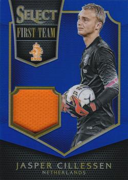2015-16 Panini Select - First Team Swatches Blue Prizm #FT-JCI Jasper Cillessen Front