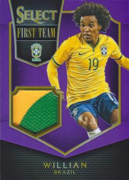 2015-16 Panini Select - First Team Swatches Prime Purple Prizm #FT-W Willian Front