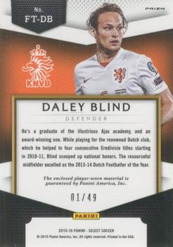 2015-16 Panini Select - First Team Swatches Red Prizm #FT-DB Daley Blind Back