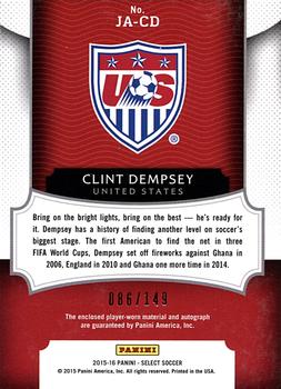 2015-16 Panini Select - Jersey Autographs #JA-CD Clint Dempsey Back
