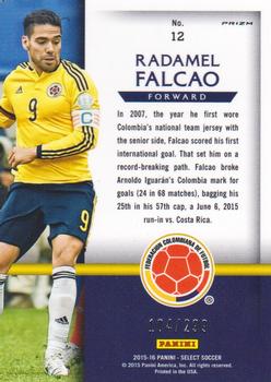 2015-16 Panini Select - National Pride Blue Prizm #12 Radamel Falcao Back