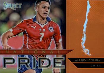 2015-16 Panini Select - National Pride Orange Prizm #7 Alexis Sanchez Front