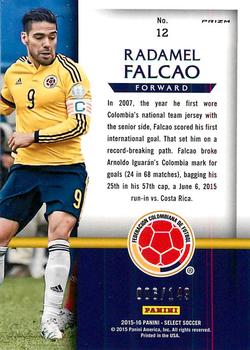 2015-16 Panini Select - National Pride Orange Prizm #12 Radamel Falcao Back