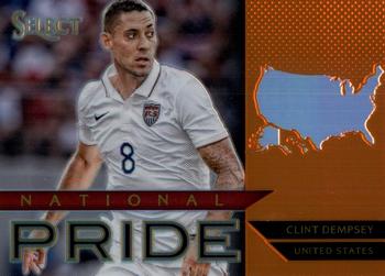 2015-16 Panini Select - National Pride Orange Prizm #43 Clint Dempsey Front