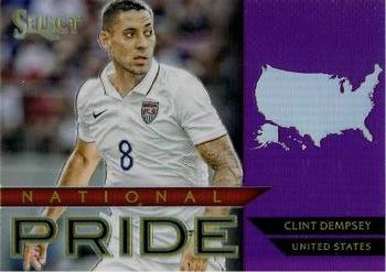 2015-16 Panini Select - National Pride Purple Prizm #43 Clint Dempsey Front
