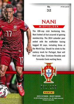 2015-16 Panini Select - National Pride Red Prizm #32 Nani Back