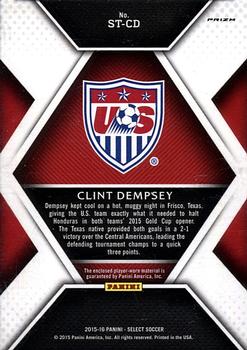 2015-16 Panini Select - Select Stars Memorabilia Prime Black Prizm #ST-CD Clint Dempsey Back