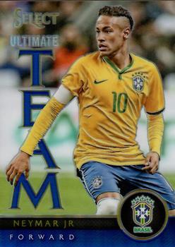 2015-16 Panini Select - Ultimate Team Blue Prizm #17 Neymar Jr. Front