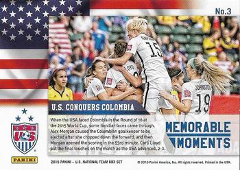 2015 Panini U.S. National Team - Memorable Moments #3 U.S. Conquers Colombia Back