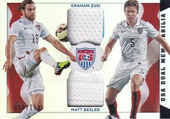 2015 Panini U.S. National Team - USA Dual Memorabilia #10 Matt Besler / Graham Zusi Front