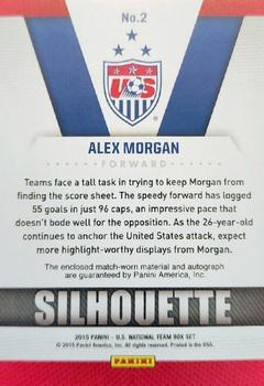 2015 Panini U.S. National Team - USA Silhouette Signatures #2 Alex Morgan Back