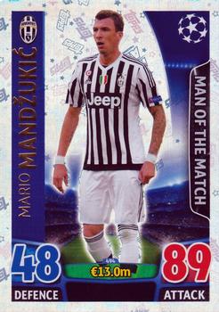 2015-16 Topps Match Attax UEFA Champions League English - Man of the Match #494 Mario Mandžukic Front